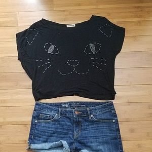 😻 Cat Crop Top 😻 Clearance